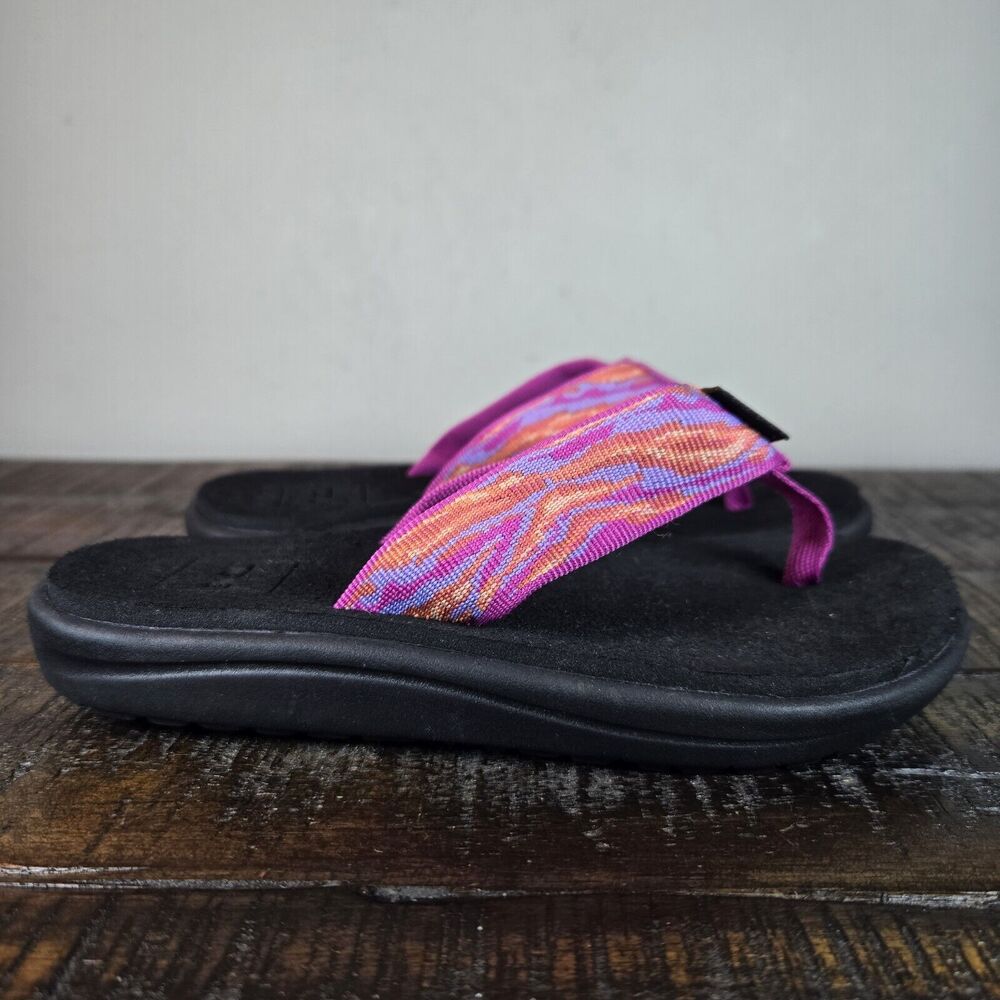 NEW Teva Voya Flip Flops Little Kids Sizes Beach Sandals Pink Black